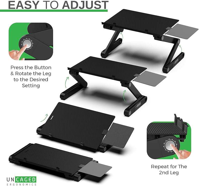 Uncaged Ergonomics WorkEZ Adjustable Computer Keyboard Stand for Desk, Keyboard & Mouse Riser, Ergonomic Portable Stand for Desktop, Computer Keypad Riser for Desk | Ergonomic Portable Stand, for Desktop, for Desk, for Desk - Image 5