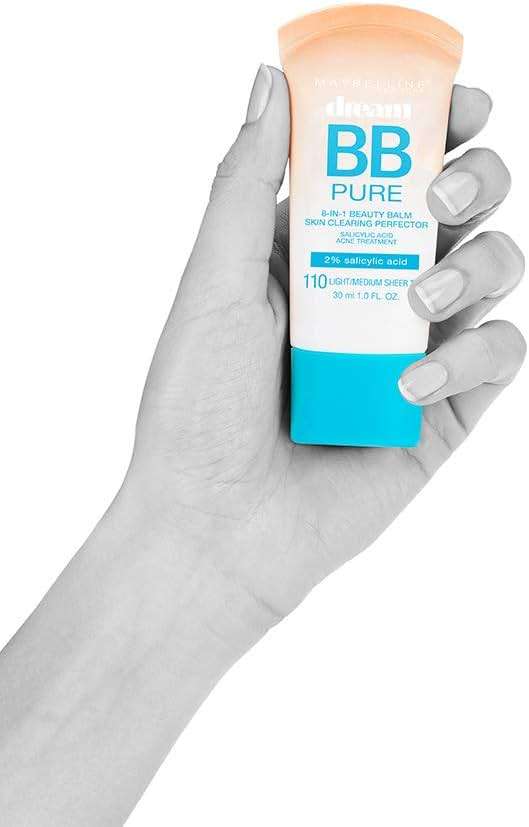 Maybelline Dream Pure Skin Clearing BB Cream, 8-in-1 Skin Perfecting Beauty Balm With 2% Salicylic Acid, Sheer Tint Coverage, Oil-Free, Light/Medium, 1 Count - Image 11