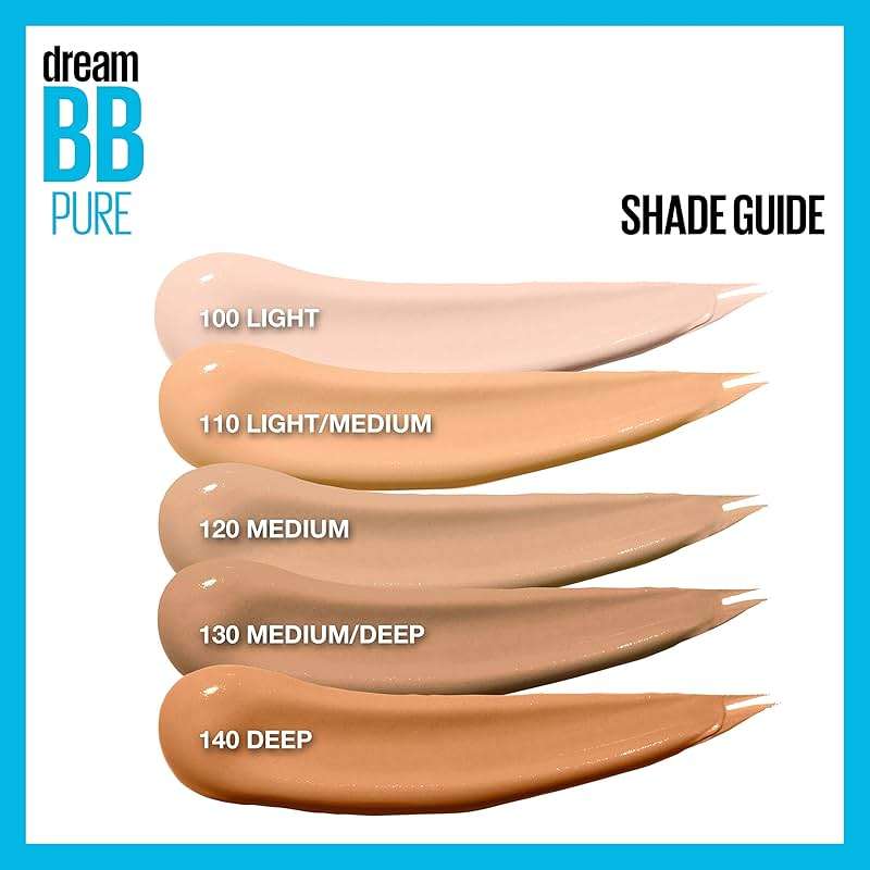 Maybelline Dream Pure Skin Clearing BB Cream, 8-in-1 Skin Perfecting Beauty Balm With 2% Salicylic Acid, Sheer Tint Coverage, Oil-Free, Light/Medium, 1 Count - Image 10