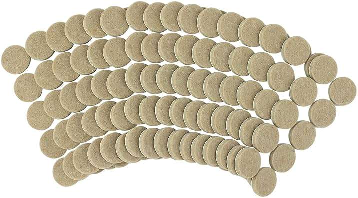 Smart Surface 8727 Heavy Duty Self Adhesive Furniture Felt Pads 1-Inch Round Oatmeal 160-Piece Value Pack in Resealable Bag - Image 3
