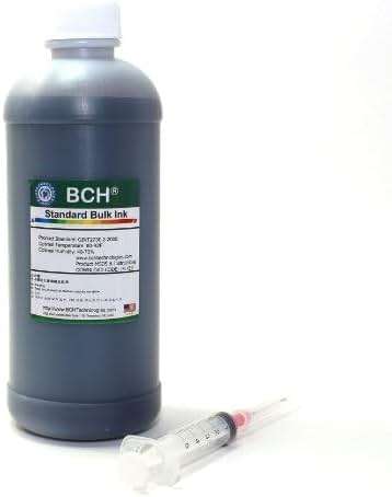 BCH Black Ink Refill Kit for Epson Inkjet Printers 500 ml (16.9 oz) High-Yield Printer Ink Refill- Refillable Ink Bottle with Syringe for Easy Refilling - Image 5