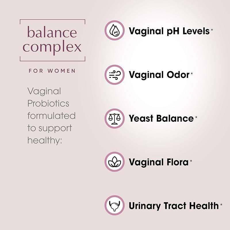 Balance Complex 17-in-1 Vaginal Health 100 Billion Probiotics for Women pH Balance with Cranberry & D-Mannose | Promote Urinary Tract Health for Vaginal Odor & Vaginal Flora, 60 Capsules - Image 3