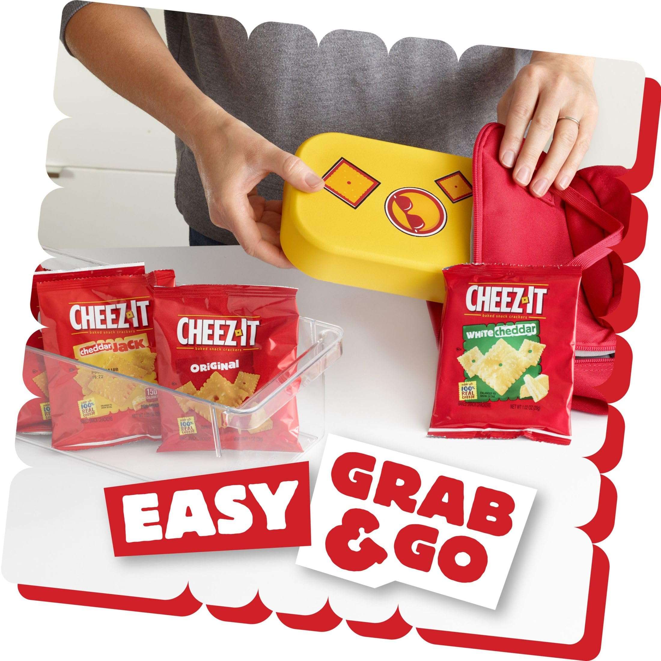 Cheez-It Cheese Crackers, Baked Snack Crackers, Lunch Snacks, Variety Pack, 12.1oz Box (12 Packs) - Image 6