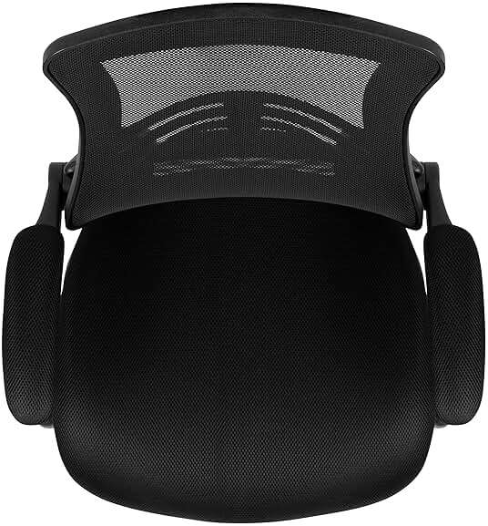 Flash Furniture Kelista Mid-Back Swivel Office Chair with Adjustable Seat Height, Ergonomic Mesh Desk Chair with Flip-Up Armrests, Black - Image 17