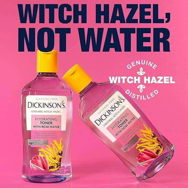 Dickinson's Enhanced Witch Hazel Hydrating Toner with Rosewater, Alcohol Free, 98% Natural Formula, 16 Fl Oz (Pack of 1) - Image 5