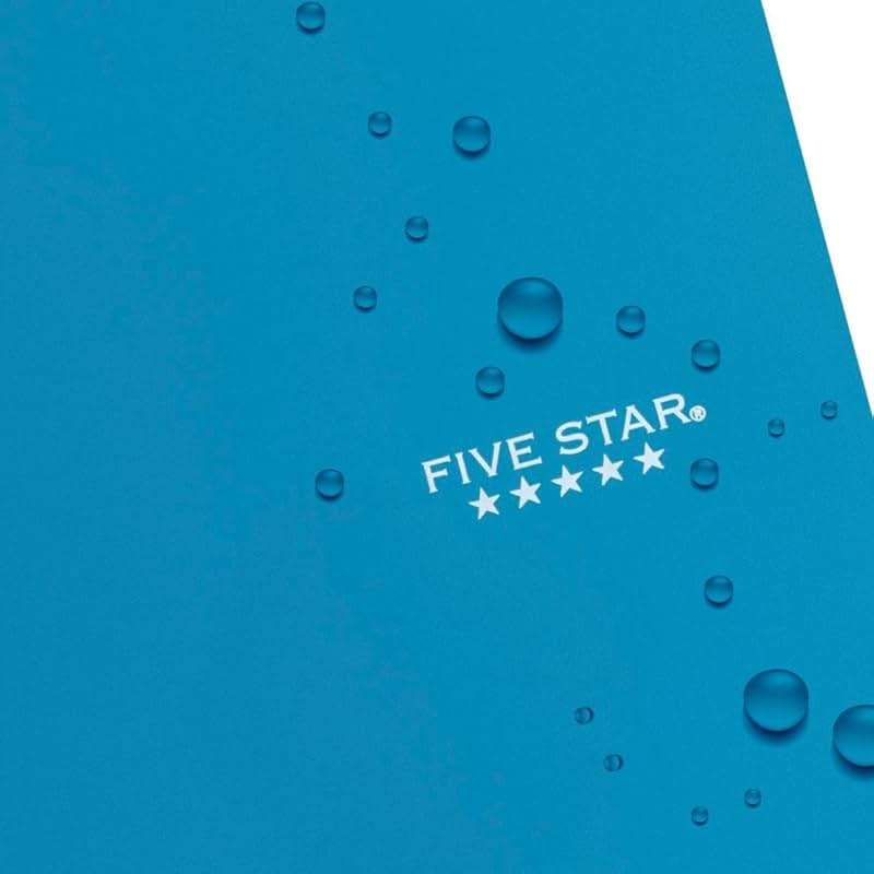 Five Star Spiral Notebook + Study App, 1 Subject, Wide Ruled Paper, 8" x 10-1/2", 100 Sheets, Fights Ink Bleed, Water Resistant Cover, Tidewater Blue (72875) - Image 6