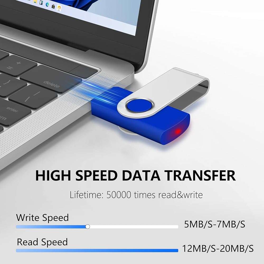 AreTop 2GB USB Flash Drive 10 Pack Pen Drive Memory Stick USB2.0 Pendrive Thumb Drives Bulk for Fold Data Storage Memoria USB (Bulk 10 PCS - Mixed Colors Black/Blue/Purple/Green/Red) - Image 4