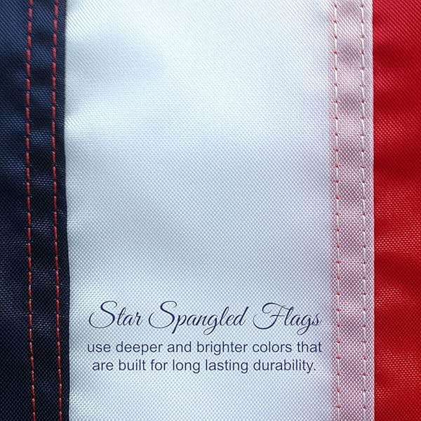 American Flag 4x6-100% Made In USA using Tough, Long Lasting Nylon Built for Outdoor Use, Featuring Embroidered Stars and Sewn Stripes plus Superior Quadruple Stitching on the Fly End - Image 2