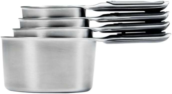 OXO Good Grips 4 Piece Stainless Steel Measuring Cups with Magnetic Snaps - Image 1