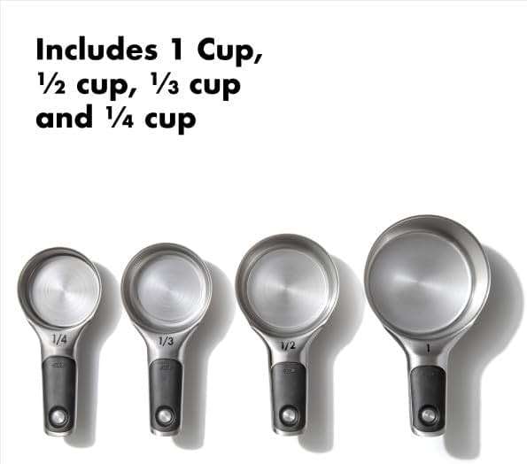 OXO Good Grips 4 Piece Stainless Steel Measuring Cups with Magnetic Snaps - Image 3