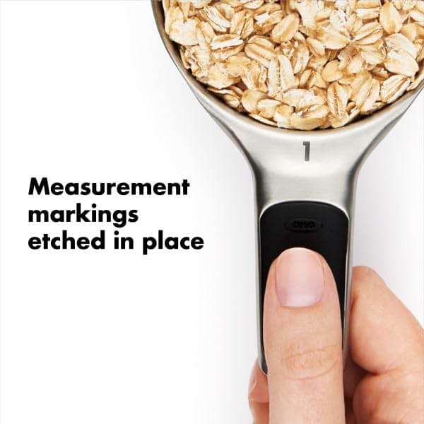 OXO Good Grips 4 Piece Stainless Steel Measuring Cups with Magnetic Snaps - Image 6