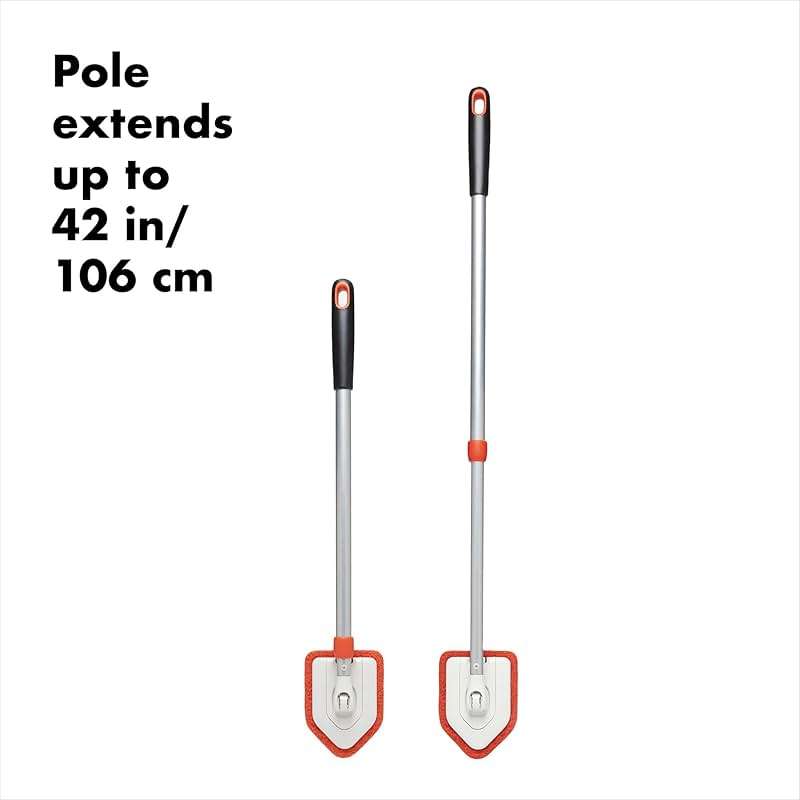 OXO Good Grips Extendable Shower, Tub and Tile Scrubber – 42 in, Versatile Cleaning Supplies, Non-Scratch Shower Cleaner with Adjustable Handle - Image 4