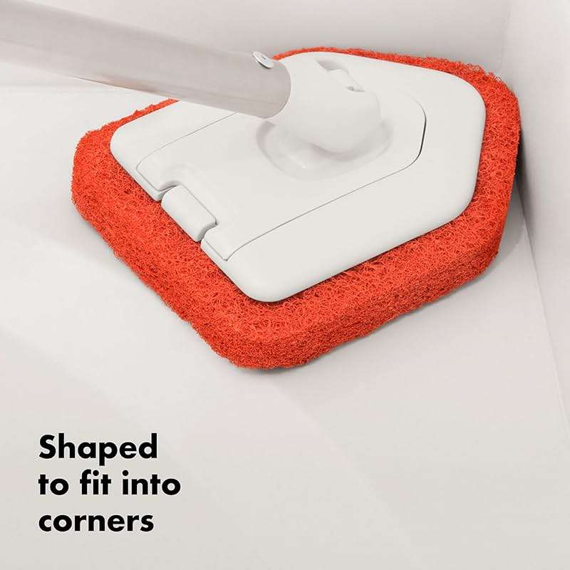 OXO Good Grips Extendable Shower, Tub and Tile Scrubber – 42 in, Versatile Cleaning Supplies, Non-Scratch Shower Cleaner with Adjustable Handle - Image 7