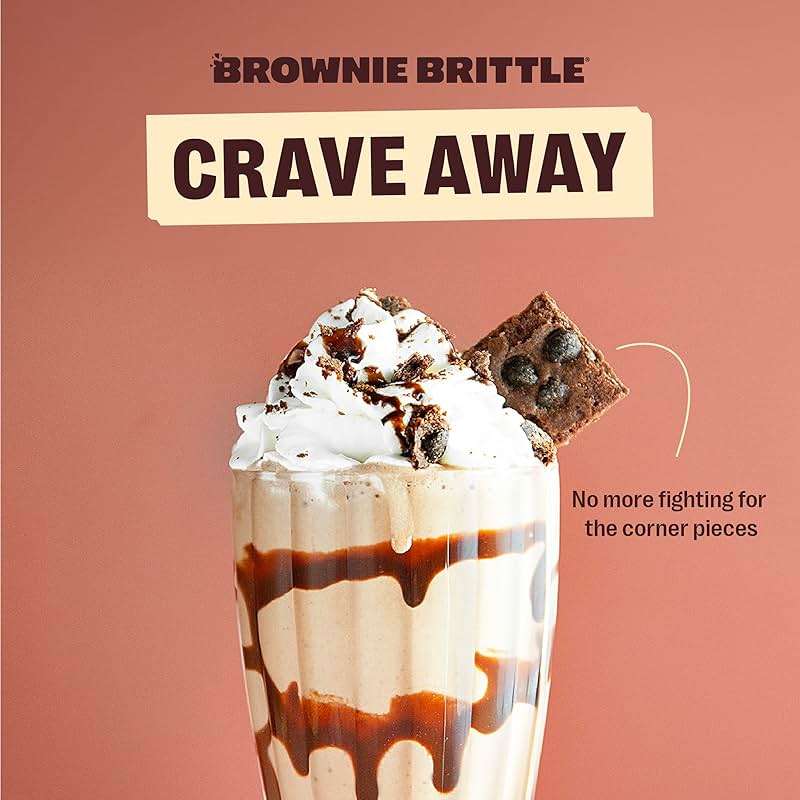 Brownie Brittle – Chocolate Chip & Salted Caramel Thin and Crispy Sweet Snacks (Pack of 20, 1 oz), Rich Gourmet Brownie Bites Dessert - Image 7
