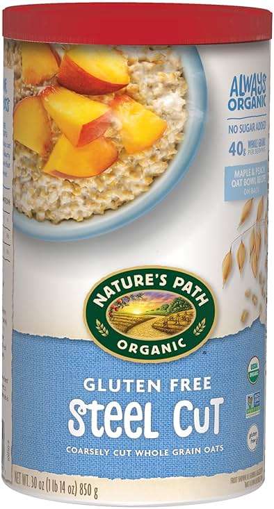 Nature's Path Organic Gluten Free Steel Cut Whole Grain Oats, Non-GMO, 5g Plant Based Protein, Oatmeal Great for Baking, 30 Oz, (Pack of 6) - Image 1
