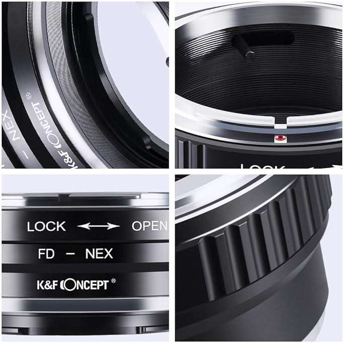 K&F Concept Lens Mount Adapter FD to NEX Compatible for Canon FD FL Lens to NEX E-Mount Camera Compatible for Sony Alpha NEX-7 NEX-6 NEX-5N NEX-5 NEX-C3 NEX-3 - Image 3