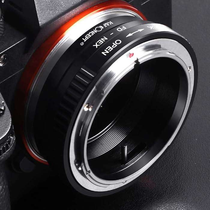 K&F Concept Lens Mount Adapter FD to NEX Compatible for Canon FD FL Lens to NEX E-Mount Camera Compatible for Sony Alpha NEX-7 NEX-6 NEX-5N NEX-5 NEX-C3 NEX-3 - Image 6