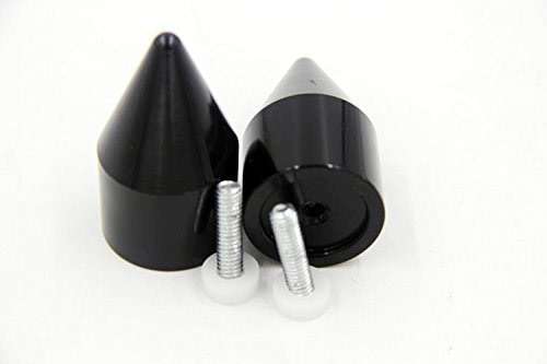 HTTMT MT220-006- Spike Bar Ends Compatible with Yzfr6 2006-2012 Yzfr1 1998-2012 Fjr-1300 2003-2010 Bk - Image 1