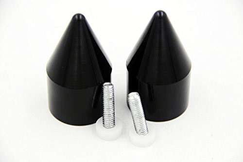 HTTMT MT220-006- Spike Bar Ends Compatible with Yzfr6 2006-2012 Yzfr1 1998-2012 Fjr-1300 2003-2010 Bk - Image 2