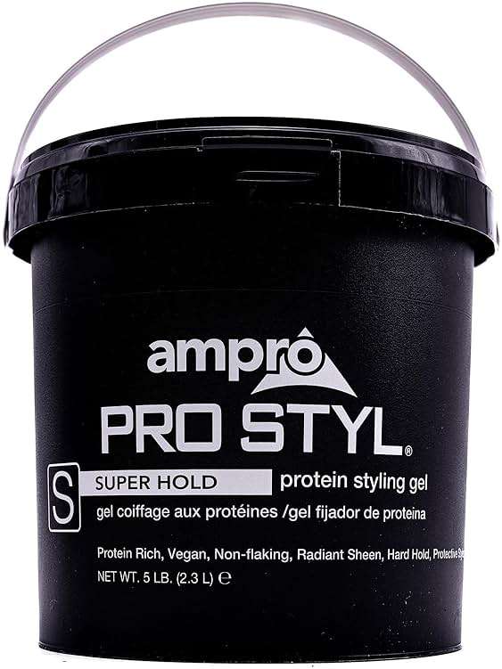 AmPro Pro Styl Styling Gel - Protects and Strengthens Your Strands - Non-Flaking, Alcohol Free, Vegan Formula - Flexible, Touchable Hold for All Hair Textures - Super Hold - 80 oz - Image 1