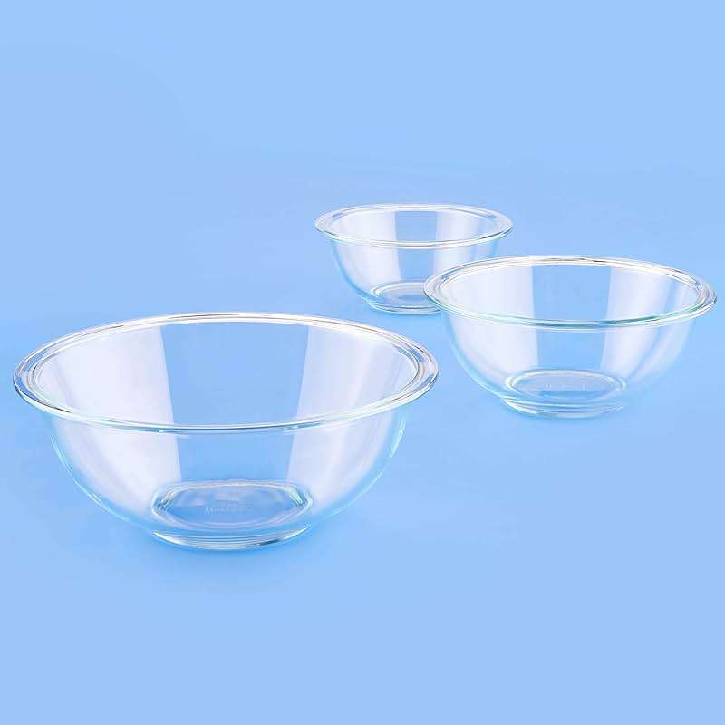Pyrex Essentials (3-Piece) Glass Mixing Bowls Set For Prepping, Baking and Cooking, Preheated Oven, Dishwasher, Freezer, and Microwave Safe - Image 8