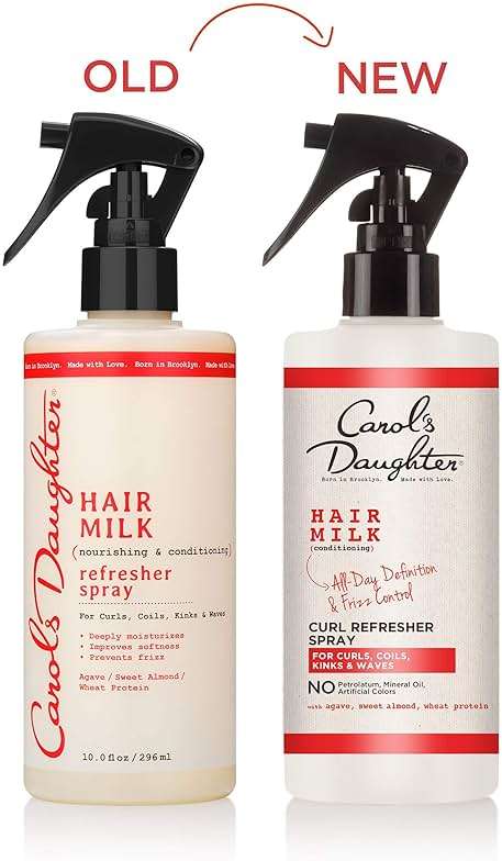 Carol's Daughter Hair Milk Curl Refresher Spray for Coils and Waves, with Agave, Sweet Almond and Wheat Protein, 10 fl oz - Image 2