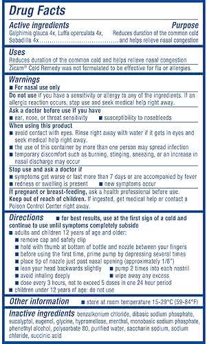 Zicam Cold Remedy No-Drip Nasal Spray with Cooling Menthol & Eucalyptus, Homeopathic, Zinc-Free, Pre-Cold Medicine, Shortens Cold Duration, 0.5 Ounce - Image 7