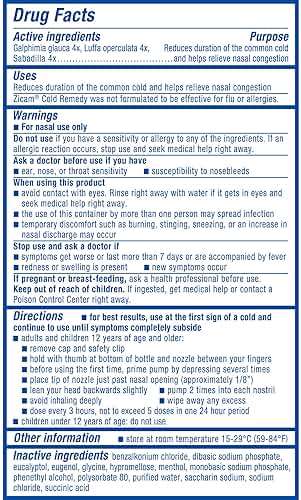 Zicam Cold Remedy No-Drip Nasal Spray with Cooling Menthol & Eucalyptus, Homeopathic, Zinc-Free, Pre-Cold Medicine, Shortens Cold Duration, 0.5 Ounce - Image 8