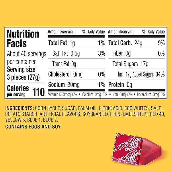 Now and Later Giant Chewy Original Mix Candy, Mixed Fruit Chew Candy, 38 Ounce Tub - Image 2