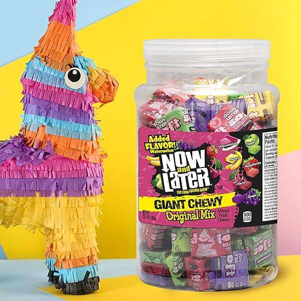Now and Later Giant Chewy Original Mix Candy, Mixed Fruit Chew Candy, 38 Ounce Tub - Image 5