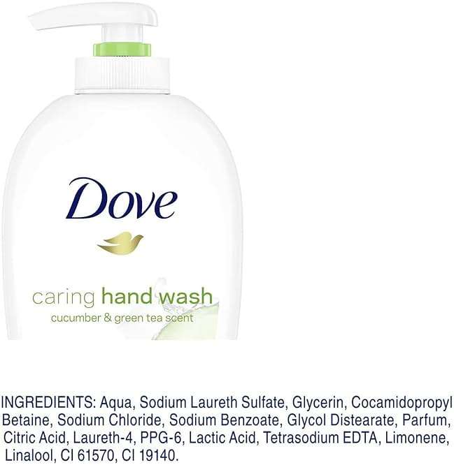 Dove Caring Hand Wash, Fresh Touch Cucumber & Green Tea, 8.45 Fl Oz (Pack of 6) - Image 3