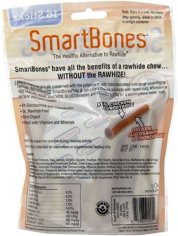SmartBones Hip And Joint Care Sticks, Rawhide-Free Chews For Dogs, With Glucosamine And Chondroitin, 16 Count - Image 2