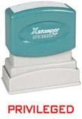 Xstamper Pre-Inked Privileged Stamp - Red Ink - 1831 - Image 1