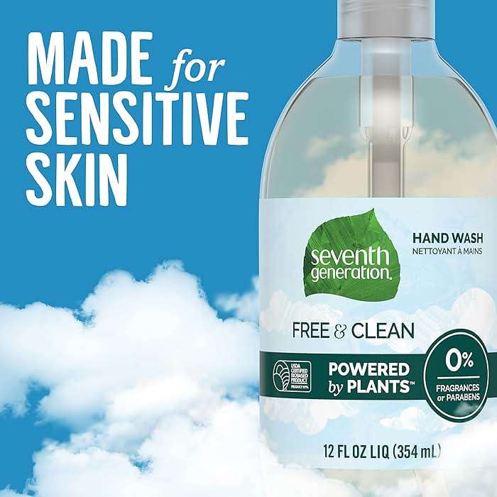 Seventh Generation Liquid Hand Soap Fragrance Free Free & Clean Unscented Hand Soap 12 Fl.oz, Pack of 8 - Image 3