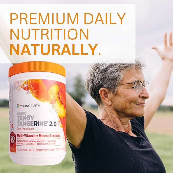 Youngevity Beyond Tangy Tangerine 2.0 Citrus Peach Fusion Multi-Vitamin & Mineral Complex - Made with Natural & Whole Foods | 8,000 ORAC (6-Pack) - Image 3