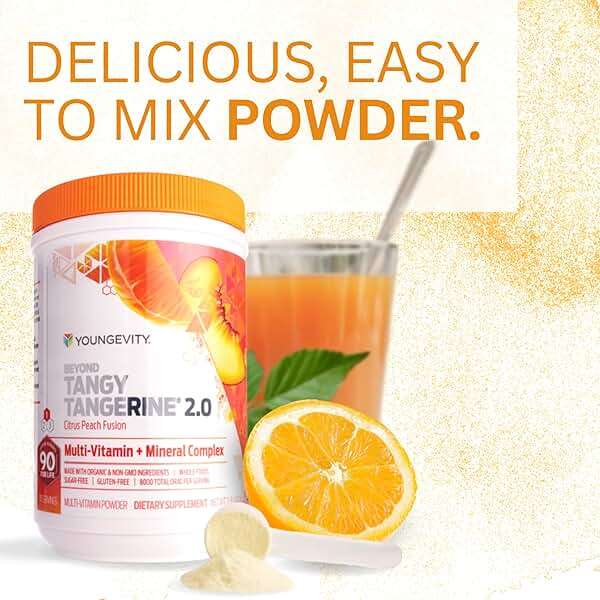 Youngevity Beyond Tangy Tangerine 2.0 Citrus Peach Fusion Multi-Vitamin & Mineral Complex - Made with Natural & Whole Foods | 8,000 ORAC (6-Pack) - Image 5