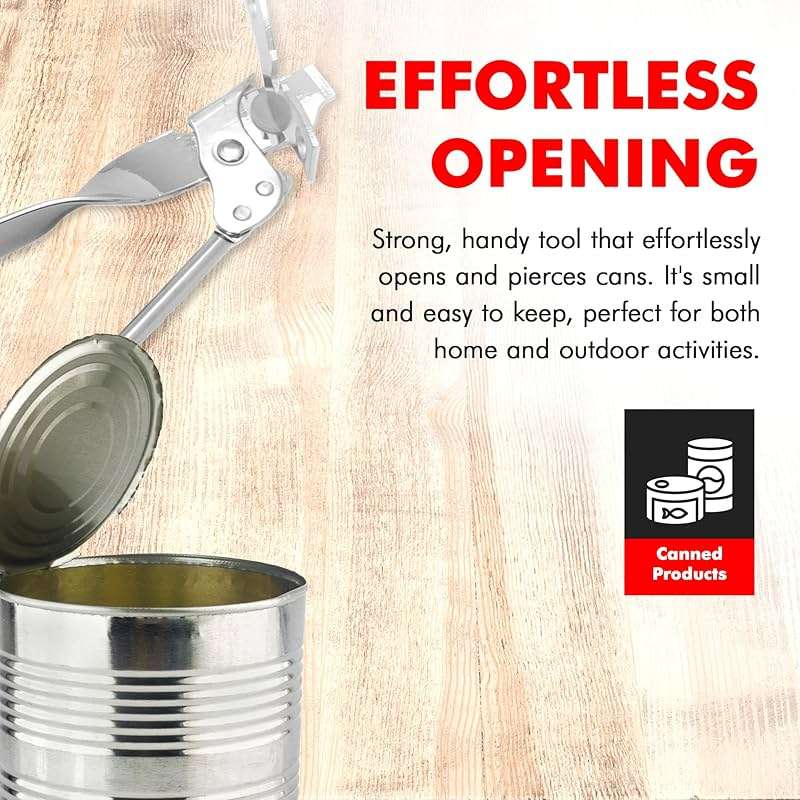 Chef Craft Select Can Opener with Tapper, 6.5 inches in length, Nickle Plated - Image 3