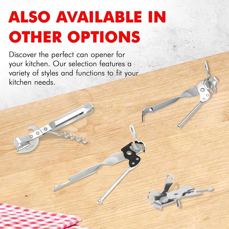 Chef Craft Select Can Opener with Tapper, 6.5 inches in length, Nickle Plated - Image 7