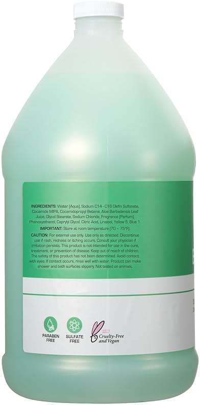 Ginger Lily Farms Club & Fitness Nourishing Body Wash, 100% Vegan & Cruelty-Free, Bath & Shower Gel for Men and Women, Aloe Vera Scent, 1 Gallon (128 fl. oz.) Refill - Image 3