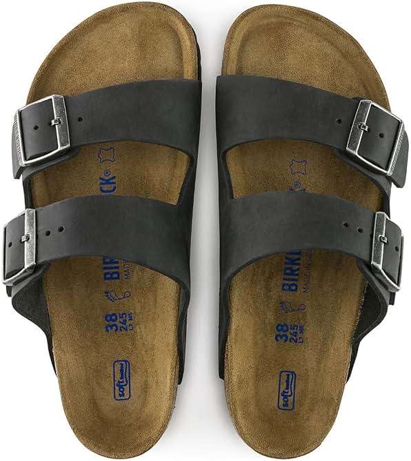 Birkenstock 75248338 Arizona SFB Black Oil LTR 38 - Image 2