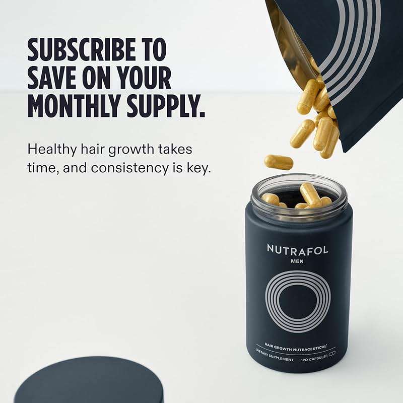 Nutrafol Men's Hair Growth Supplements, Clinically Tested for Visibly Thicker Hair and Scalp Coverage, Dermatologist Recommended - 1 Month Supply - Image 7