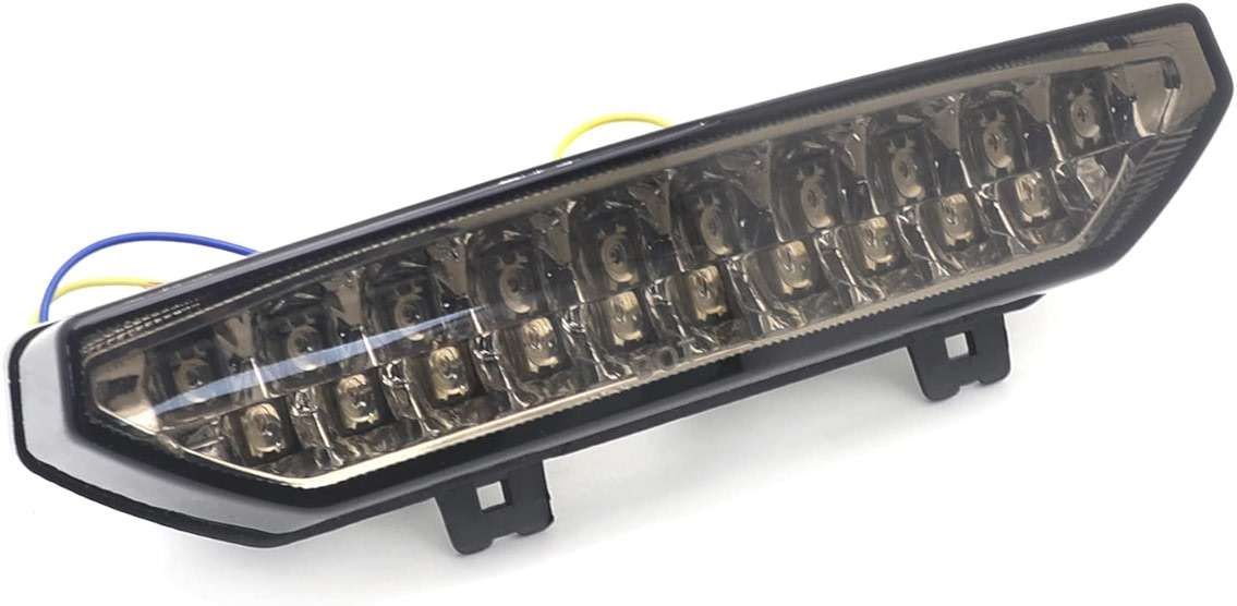 HTTMT MT124-SK Led Tail Brake Light Turn Signals Compatible with Kawasaki Ninja Zx 6R 2007 2008 Smoke - Image 1