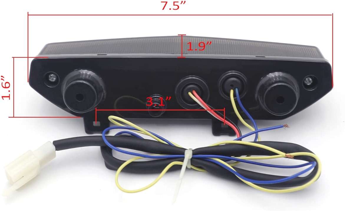 HTTMT MT124-SK Led Tail Brake Light Turn Signals Compatible with Kawasaki Ninja Zx 6R 2007 2008 Smoke - Image 2