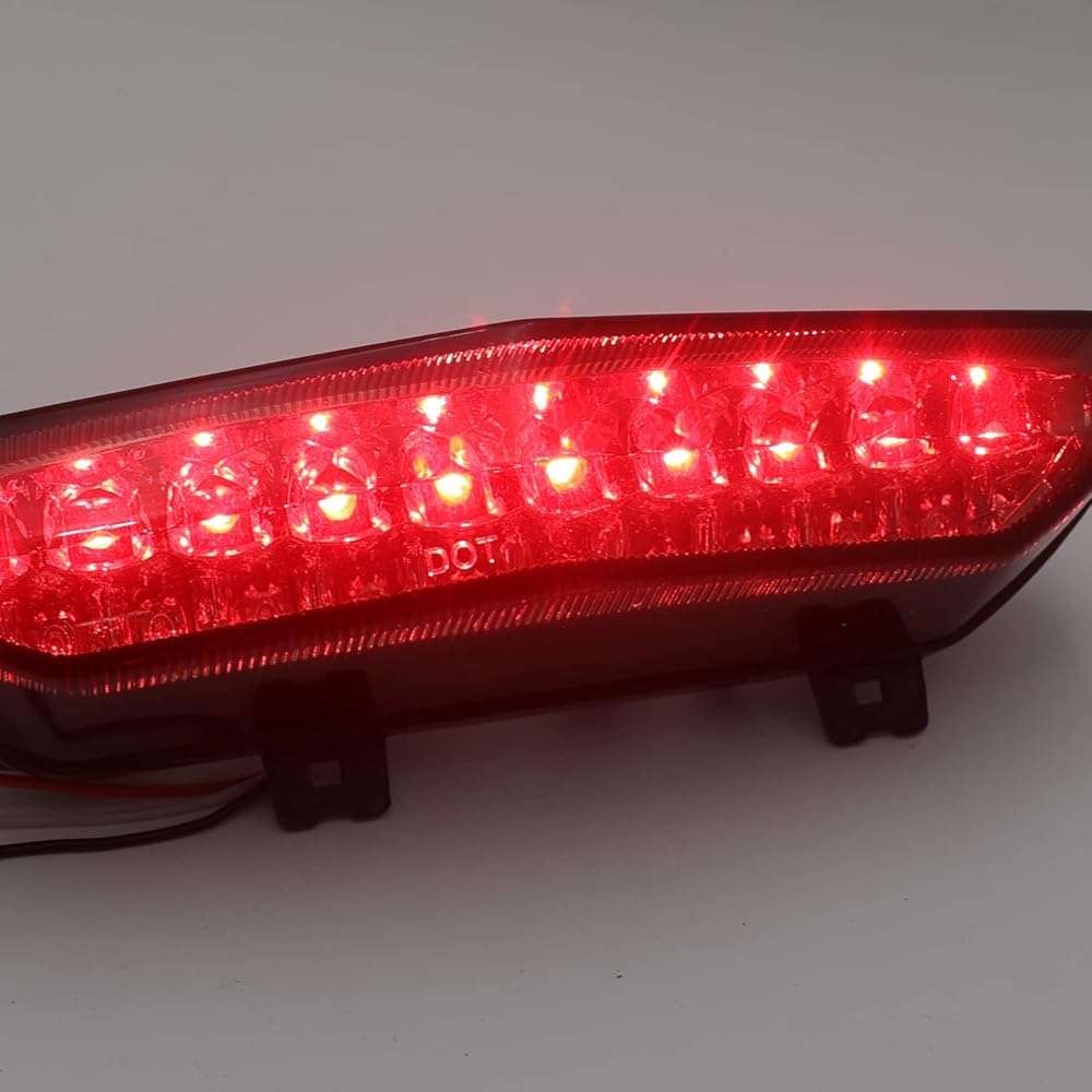 HTTMT MT124-SK Led Tail Brake Light Turn Signals Compatible with Kawasaki Ninja Zx 6R 2007 2008 Smoke - Image 6