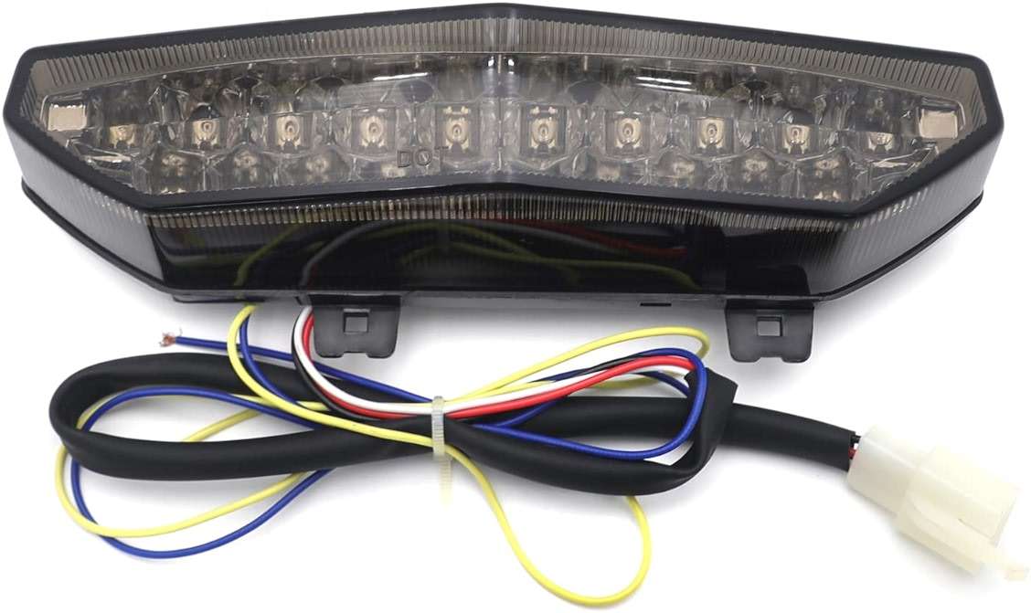 HTTMT MT124-SK Led Tail Brake Light Turn Signals Compatible with Kawasaki Ninja Zx 6R 2007 2008 Smoke - Image 9