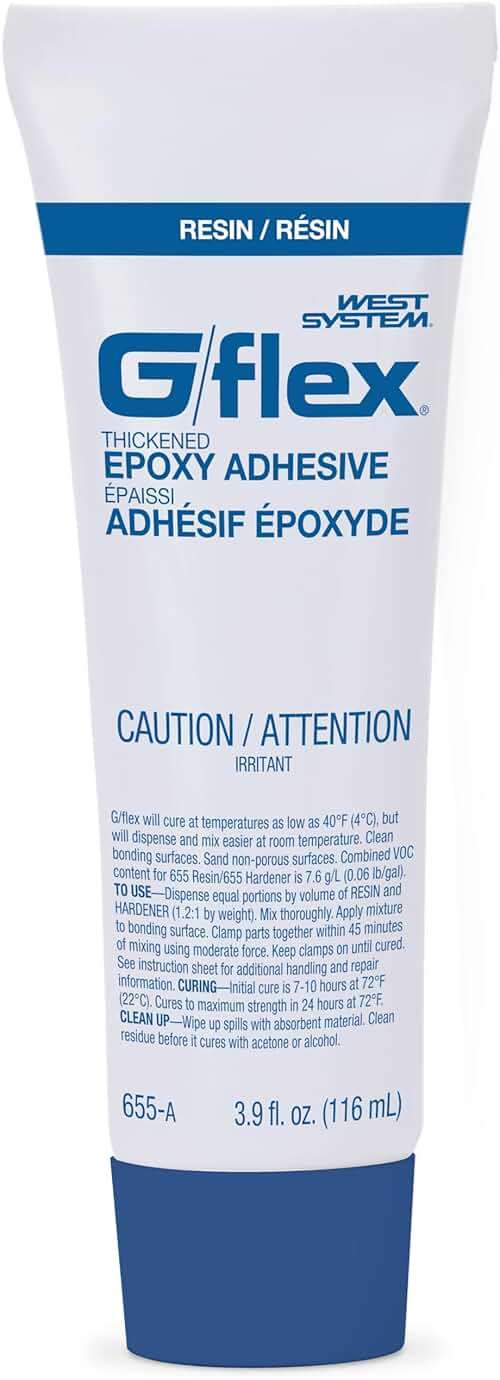 West System 655-8 G/flex Epoxy Adhesive, two 4.5 fl oz., White - Image 3