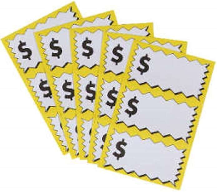 Sunburst Systems 4150 Yard Neon Yellow (10) Large Label 4150 Kit Includes (3) All-Weather Yard Sale Signs, (200) Pre-Priced Stickers , 11x14 inches - Image 4
