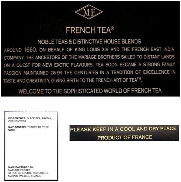 Mariage Freres Earl Grey French Blue, Black Tea 100g 3.5oz Loose Tea (1 Pack) - Image 2