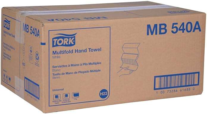 Tork Multifold Hand Towel White H2, Universal, 100% Recycled Fibers, 16 x 250 Towels, MB540A - Image 9