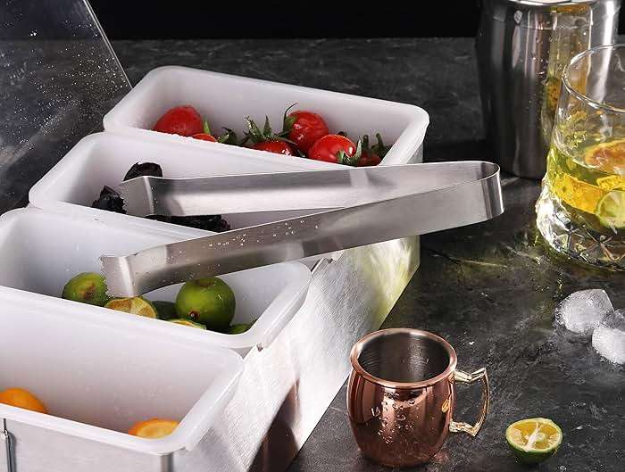New Star Foodservice Restaurant-Grade Pom Tong, Stainless Steel, 6.5 Inch, Set of 6, Silver - Image 5
